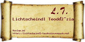 Lichtscheindl Teodózia névjegykártya